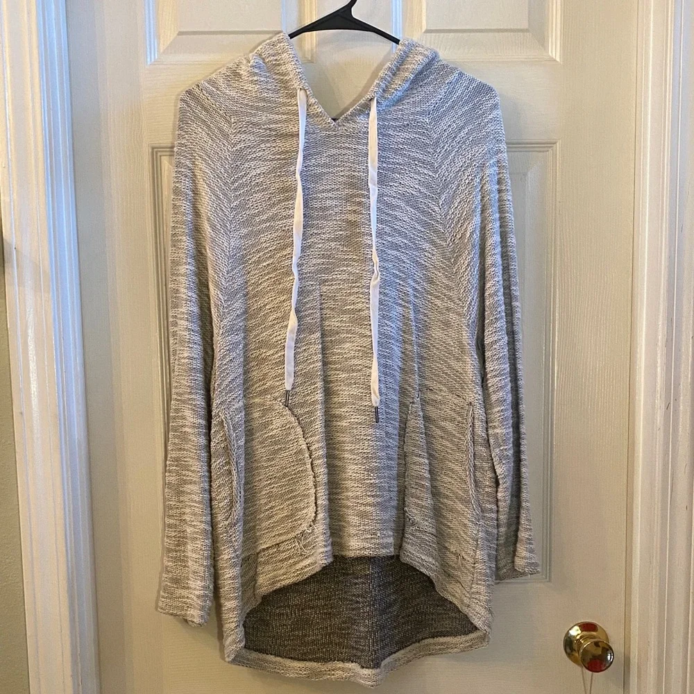 Altar'd State Distressed Comfortable Knit Sweater Hoodie